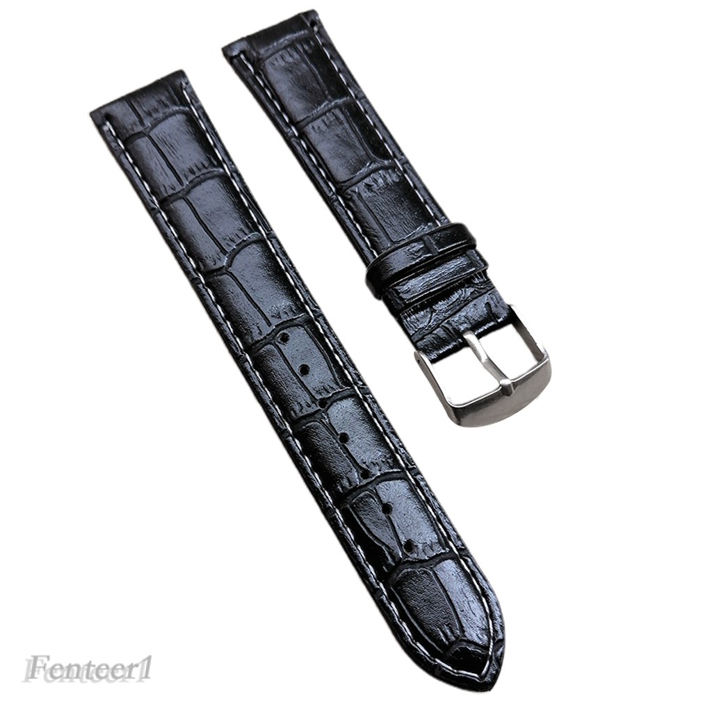 Dây Đồng Hồ Chất Liệu Da Pu Giả Da Cá Sấu (Fenteer1)