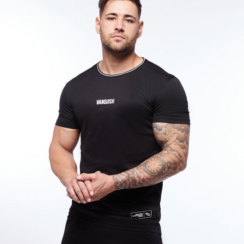 Áo Thun Thể Thao Ngắn Tay Thoáng Khí Mau Khô Size M-3XL