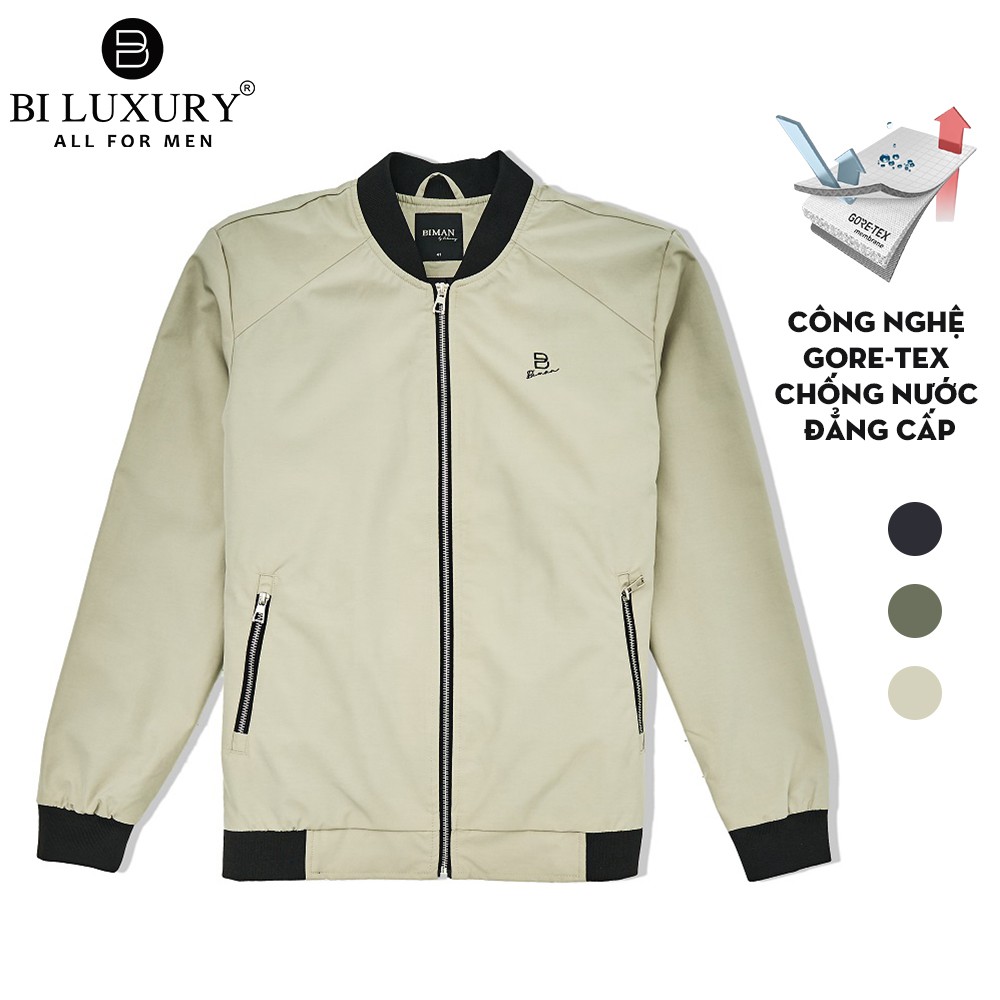 Áo khoác gió bomber nam BST mới Biman by Biluxury 4AG2T010 hai lớp chống nước GORE-TEX đẳng cấp