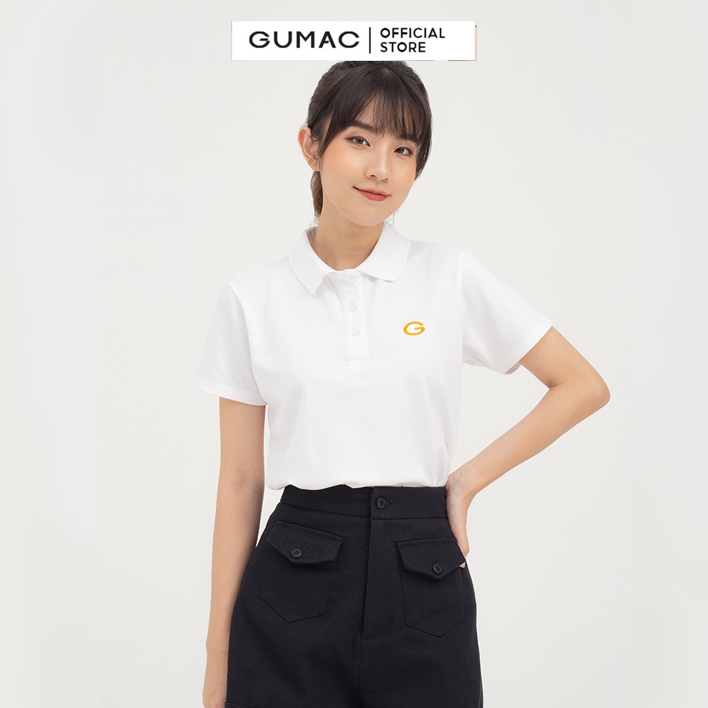 [Mã WABRGM11 giảm 10% đơn 250K] Áo thun thêu chữ G GUMAC trẻ trung, cá tính nhiều màu ATB810 | BigBuy360 - bigbuy360.vn