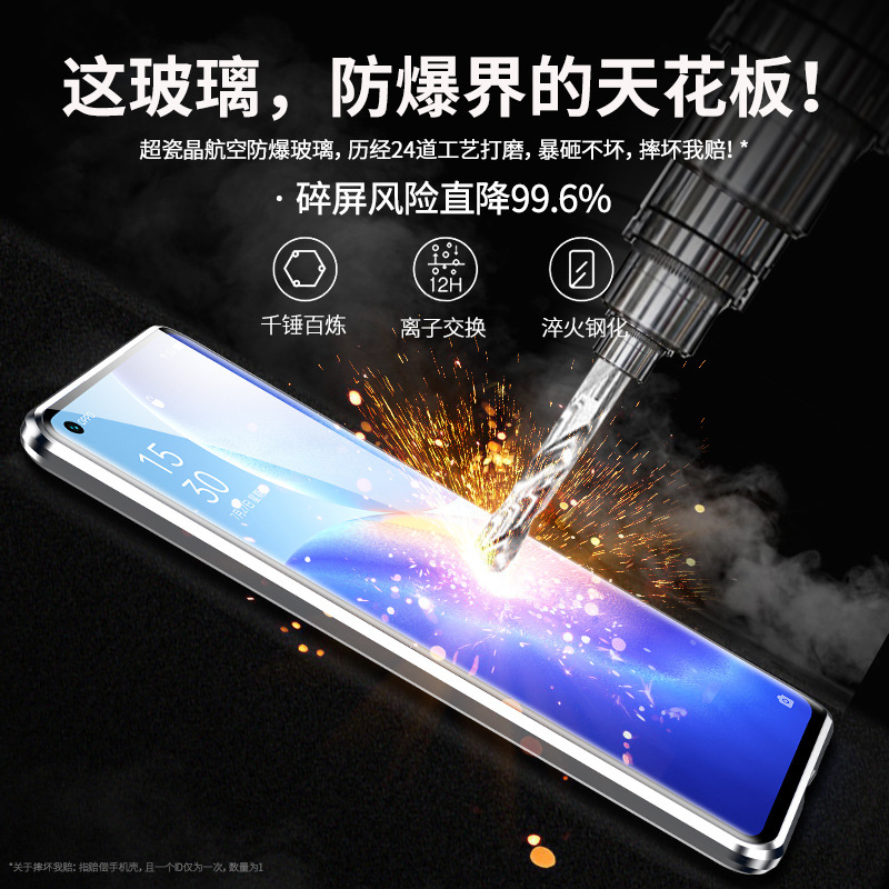 Ốp Điện Thoại Kính Cường Lực Hai Mặt Kèm Miếng Dán Ống Kính Cho Oppo Reno5 Case Reno 5 Pro + | BigBuy360 - bigbuy360.vn