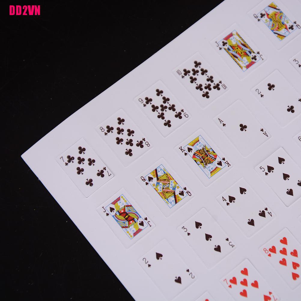 1 Bộ Bài poker mini Tỉ Lệ 1 / 12 Trang Trí Nhà Búp Bê