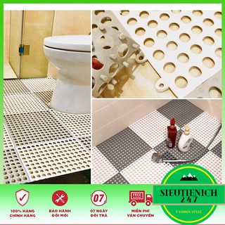 Thảm nhựa lót sàn chống trơn trượt nhà tắm an toàn cho bé giá rẻ kt 30x30cm cực kỳ êm chân