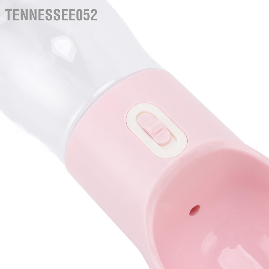 [Hàng Sẵn] Bình nước di động cho thú cưng – Dụng cụ uống nước cầm tay du lịch tiện dụng cho chó mèo 400ml có dây buộc【Tennessee052】