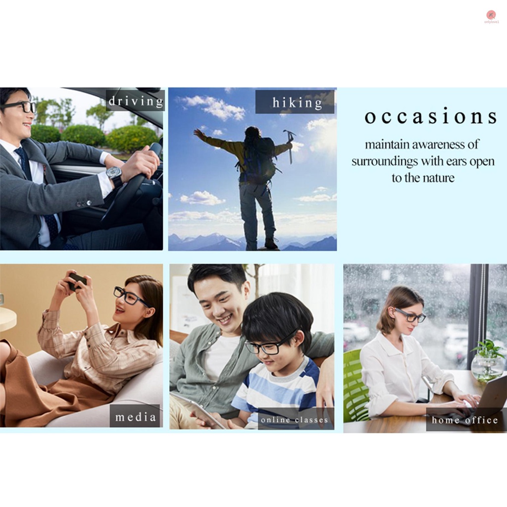 Kính Mát Thông Minh Không Dây Kết Nối Bluetooth Hỗ Trợ Nghe Nhạc Rảnh Tay Có Đèn Xanh Dương (onlovn6】 Với Micro Cho Nam Và Nữ