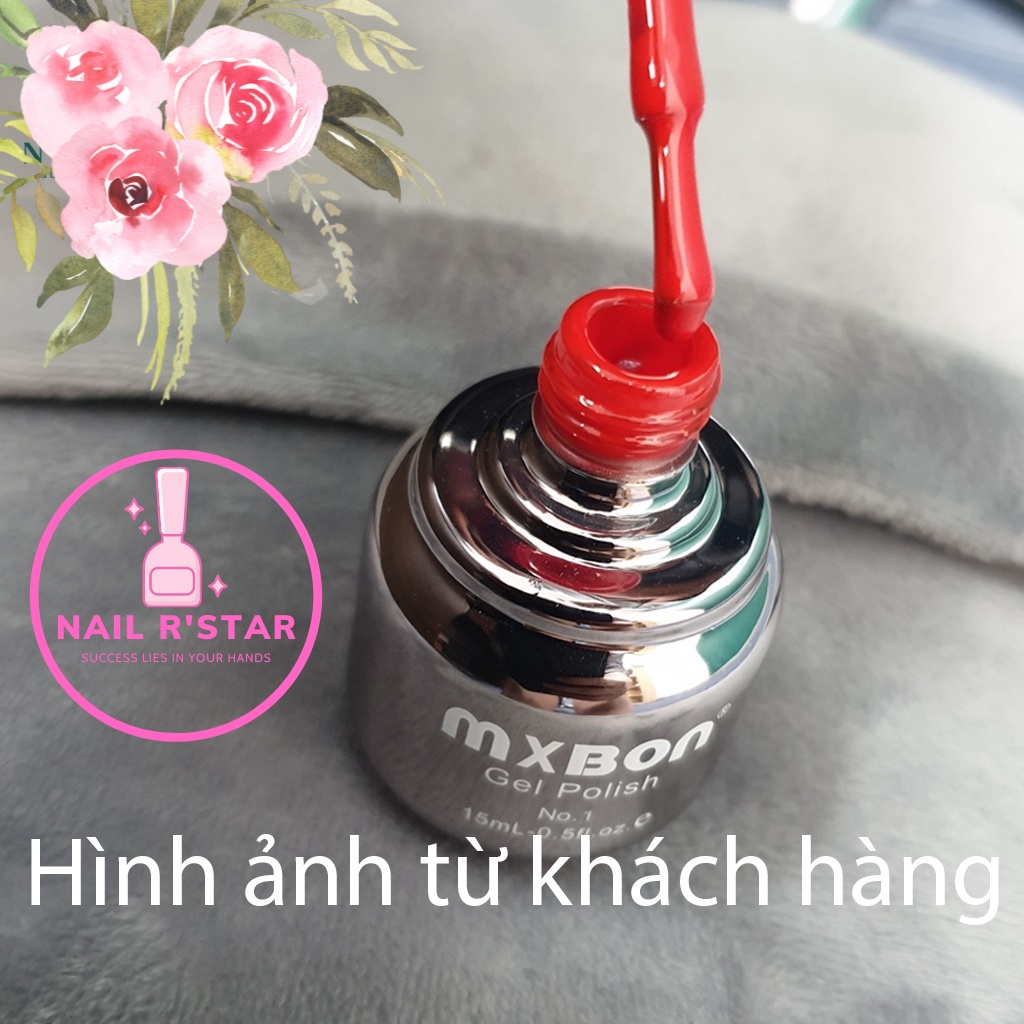 Sơn gel Mxbon chính hãng tone đỏ 6 màu tôn da, chất gel đậm đặc lên chuẩn màu  NAIL R’STAR