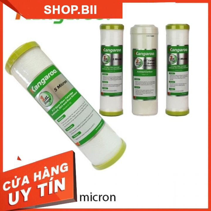 Combo Lõi Lọc Kangaroo 1-2-3 Và Lõi Số 1 Kangaroo Hàng Chính Hãng Giá Rẻ Lắp Đặt Cho Các Loại Máy Lọc RO.