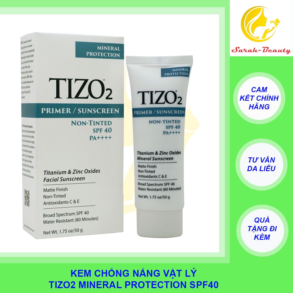 [CHÍNH HÃNG + TẶNG QUÀ] Kem chống nắng vật lý Tizo2 Facial Mineral Sunscreen SPF 40 50g