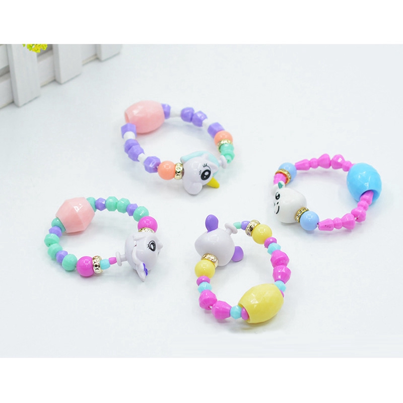 Phụ kiện thời trang cho bé gái Twisty Petz, Vòng tay hình thú kỳ lân dễ thương, Đồ chơi vòng tay đính cườm vui nhộn