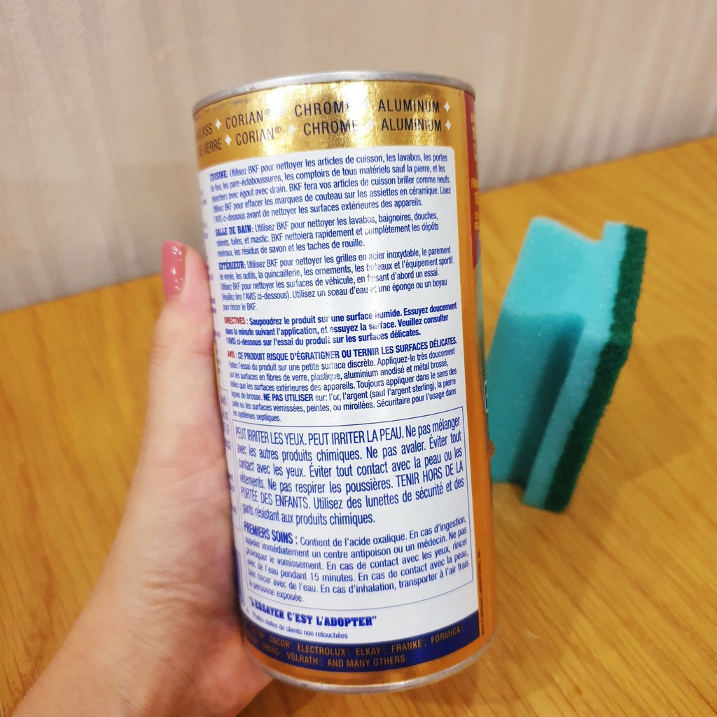 Bột làm sạch thần thánh - Bar keepers friend - sạch kính, vòi, xoong nồi, vết ố,...