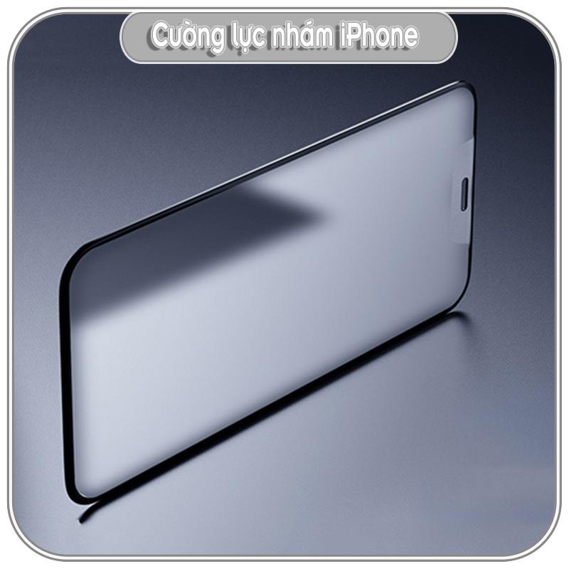 Cường lực GOR nhám cho iPhone hạn chế vân tay Full viền Đen