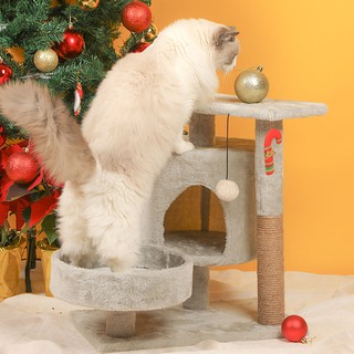 cat leo khung mot tree mèo gỗ rắn nhỏ cung cấp nền tảng nhảy đa chức năng cào bảng giữ đồ chơi cho