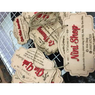 Bảng gỗ tên shop thiết kế riêng size 25x15