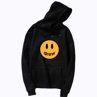 Zw Drew Áo Hoodie In Logo Justin Bieber Mặt Cười Galaxy Mũ Trùm Đầu