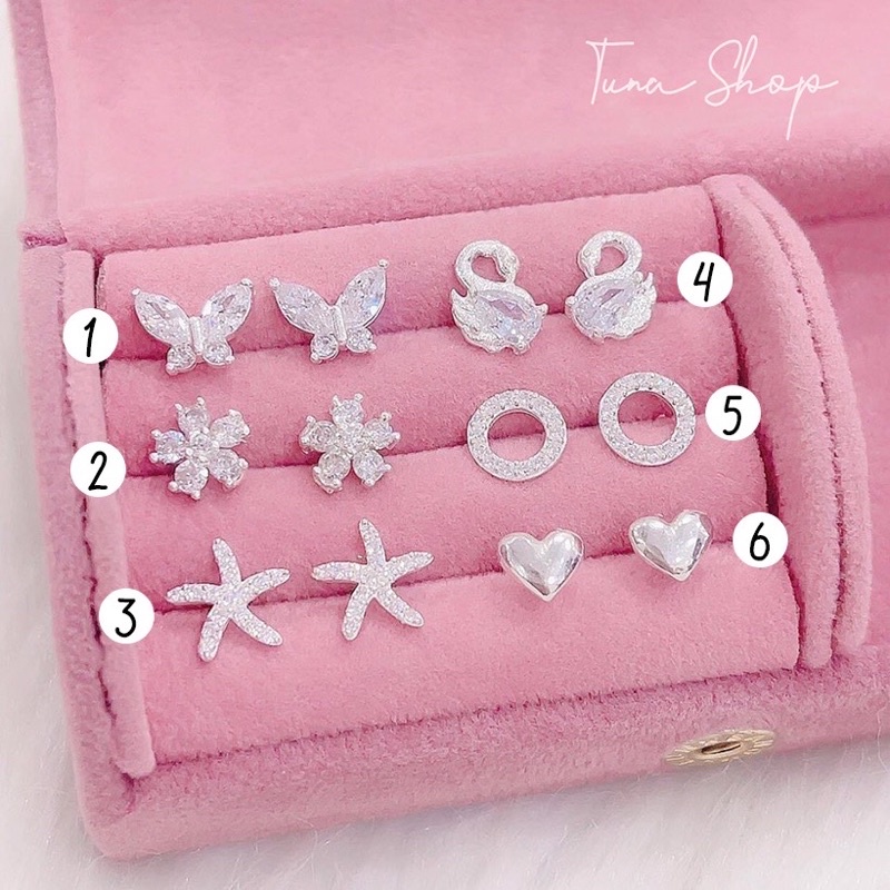 Khuyên tai Bạc nhỏ xinh / Hoa tai Bạc nữ _ 𝐂𝐚𝐦 𝐤𝐞̂́𝐭 𝐜𝐡𝐮𝐚̂̉𝐧 𝐁𝐚̣𝐜 _ 𝐓𝐔𝐍𝐀𝐒𝐇𝐎𝐏 𝐓𝐫𝐚𝐧𝐠 𝐬𝐮̛́𝐜 𝐁𝐚̣𝐜