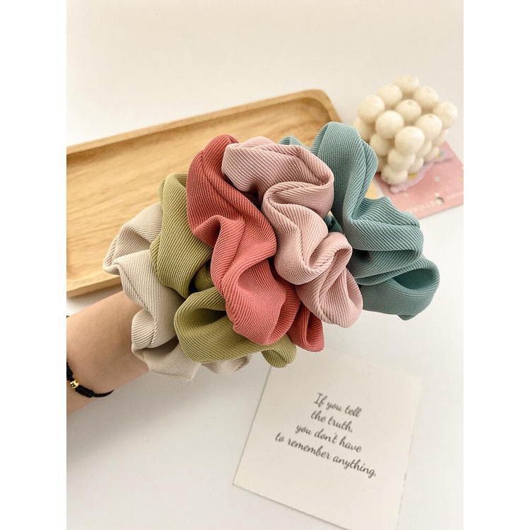 1 Chiếc Dây Cột/Buộc Tóc Ruột Lớn Tones Màu Trầm Phụ Kiện Tóc Thời Trang Hàn Quốc