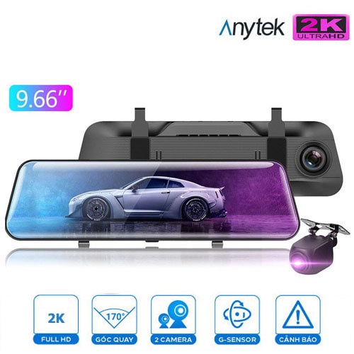 Camera Hành Trình Gương Anytek A26 Quay 2K UHD Màn Hình Cảm Ứng 10 Inch | BigBuy360 - bigbuy360.vn