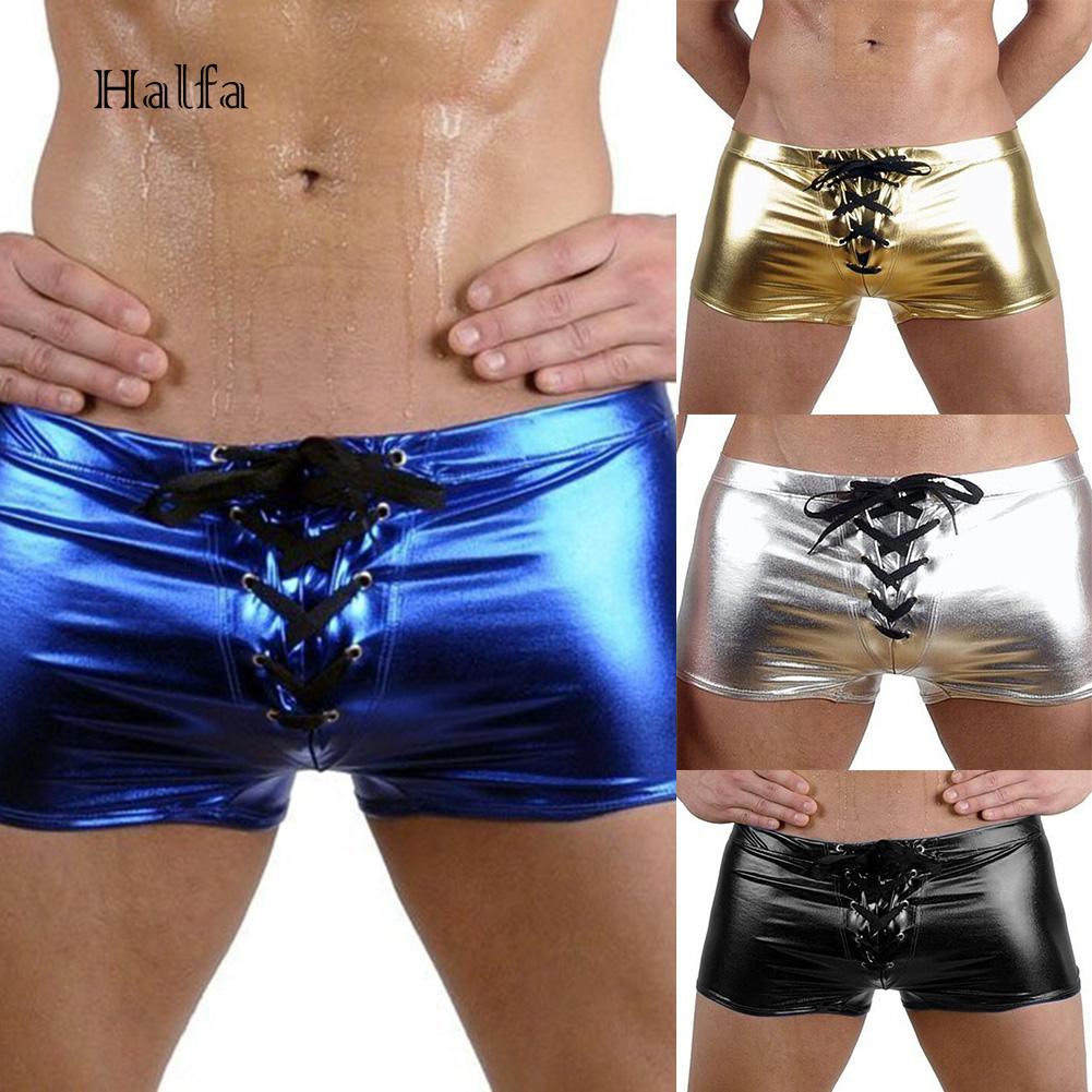 Quần lót nam boxer vải da bóng thời trang