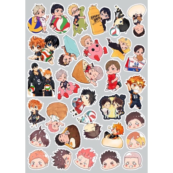 Combo 31-62 Sticker anime haikyuu/hình dán decal haikyuu