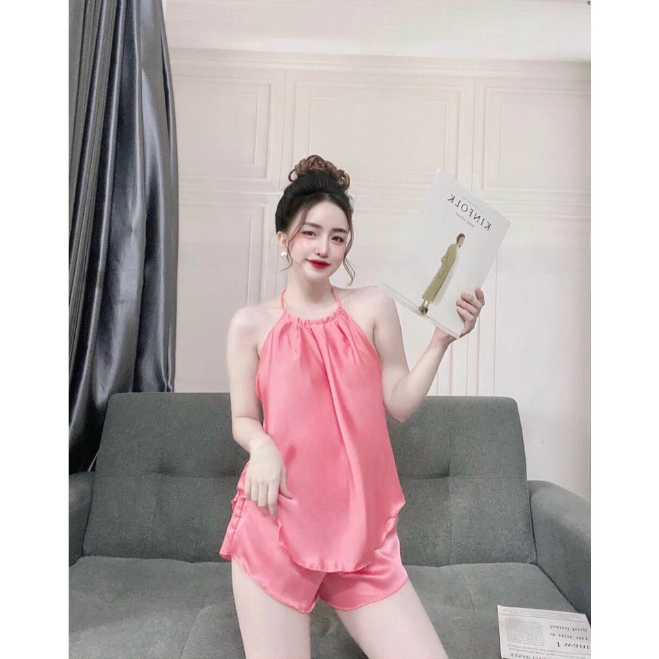 Đồ ngủ Sexy Nữ, Set Yếm Ngủ chất Latin mềm mịn quyến rũ free size dưới 58Kg | BigBuy360 - bigbuy360.vn