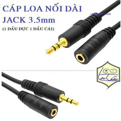 Dây NỐI DÀI loa jack 3.5 ( đầu đực đầu cái )