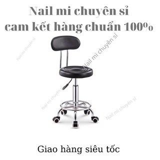 Ghế cao xoay làm nail , mi , spa , phun xăm