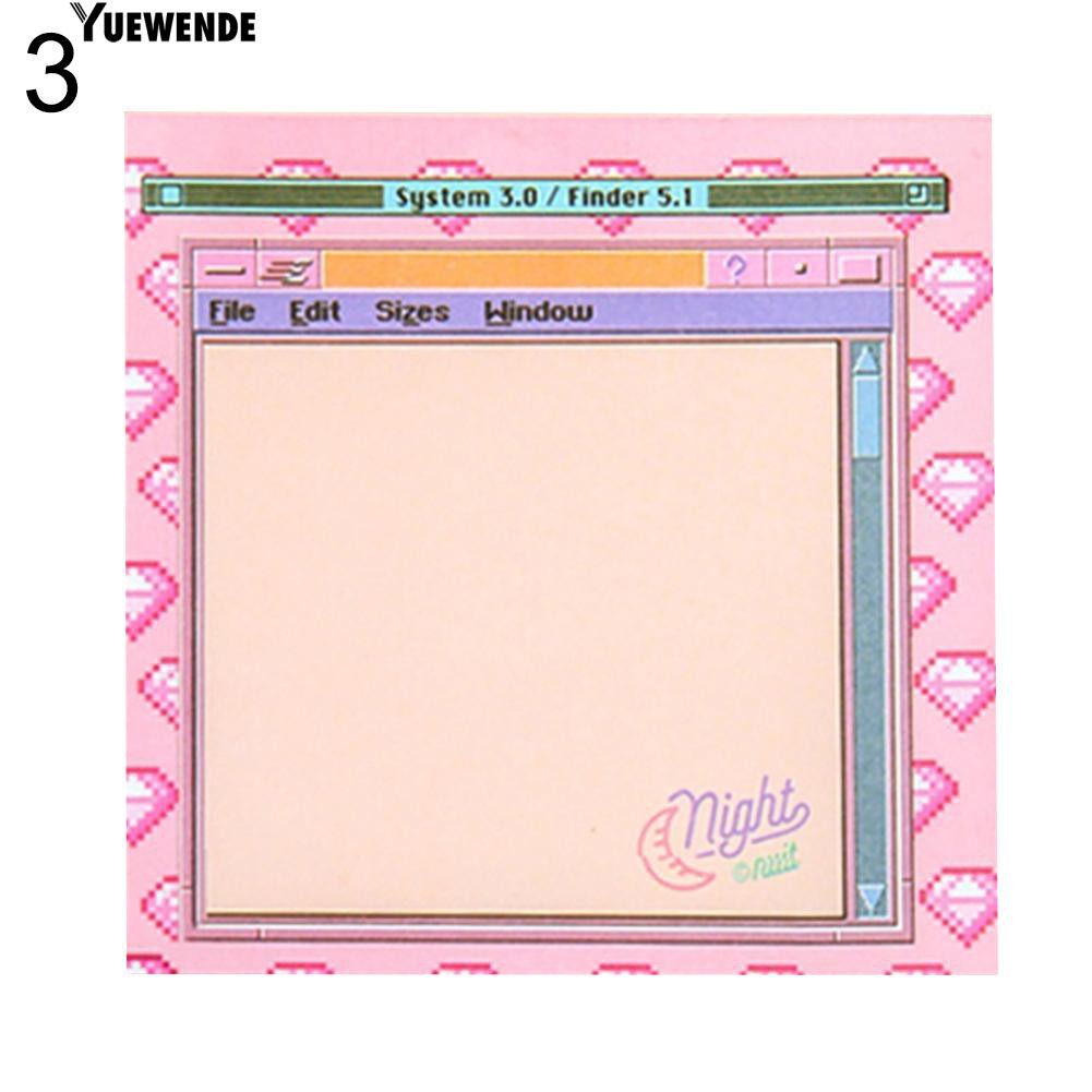 Xấp giấy ghi chú in hình máy tính cá nhân dễ thương ngộ nghĩnh