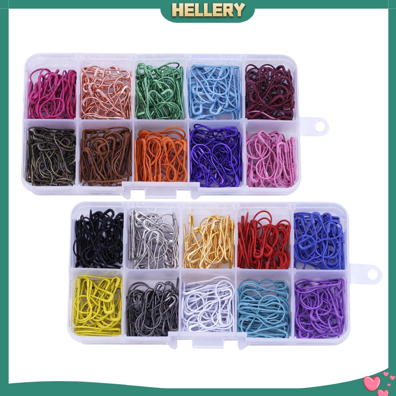 [HelleryVN] Hộp 600 Kẹp Kim Loại Hình Quả Bầu Dùng Trong Hộp Đựng Kim Loại