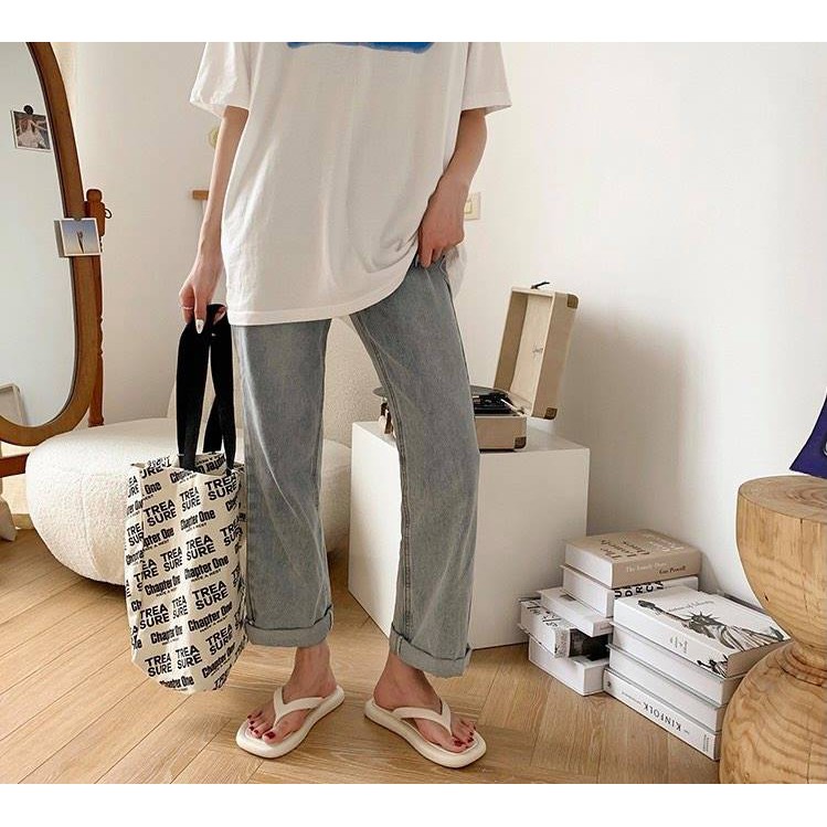 Dép Xỏ Ngón Đế Bằng Mũi Vuông Ulzzang Hot Trend 2021