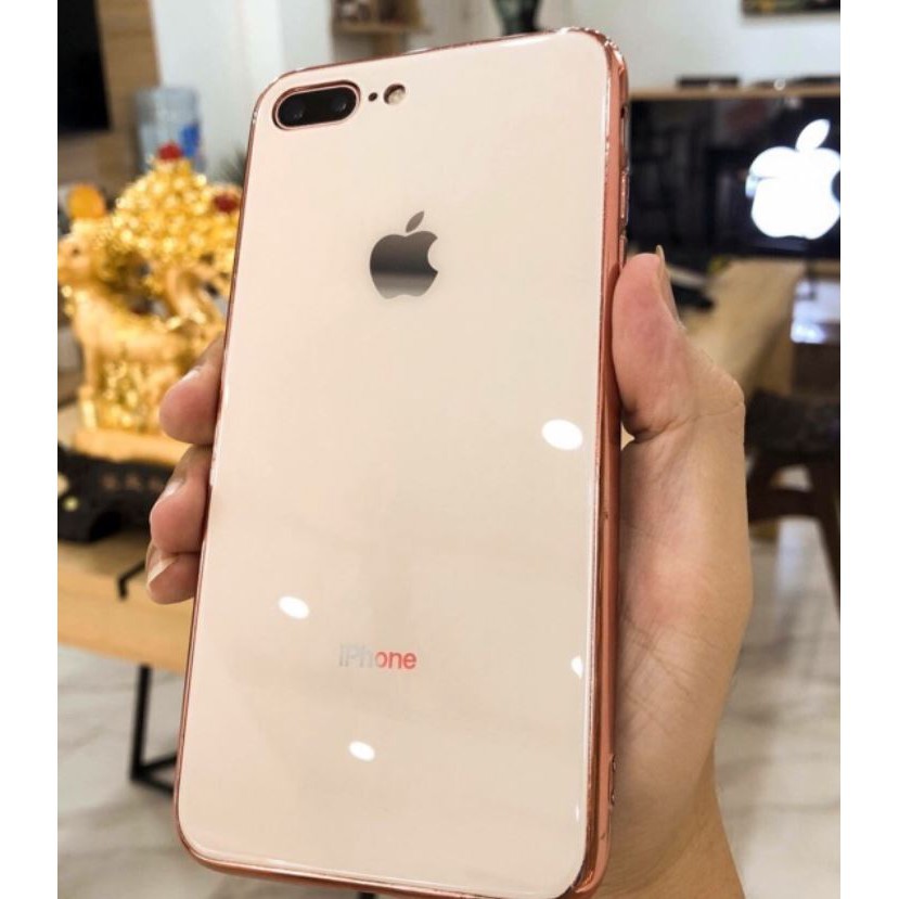 [MUA 1 TẶNG 1] ỐP LƯNG KÍNH CƯỜNG LỰC VIỀN MÀU TĨNH ĐIỆN CHO IPHONE TỪ 6 ĐẾN XSMAX - TẶNG 1 DÂY TREO ĐIỆN THOẠI CUTE