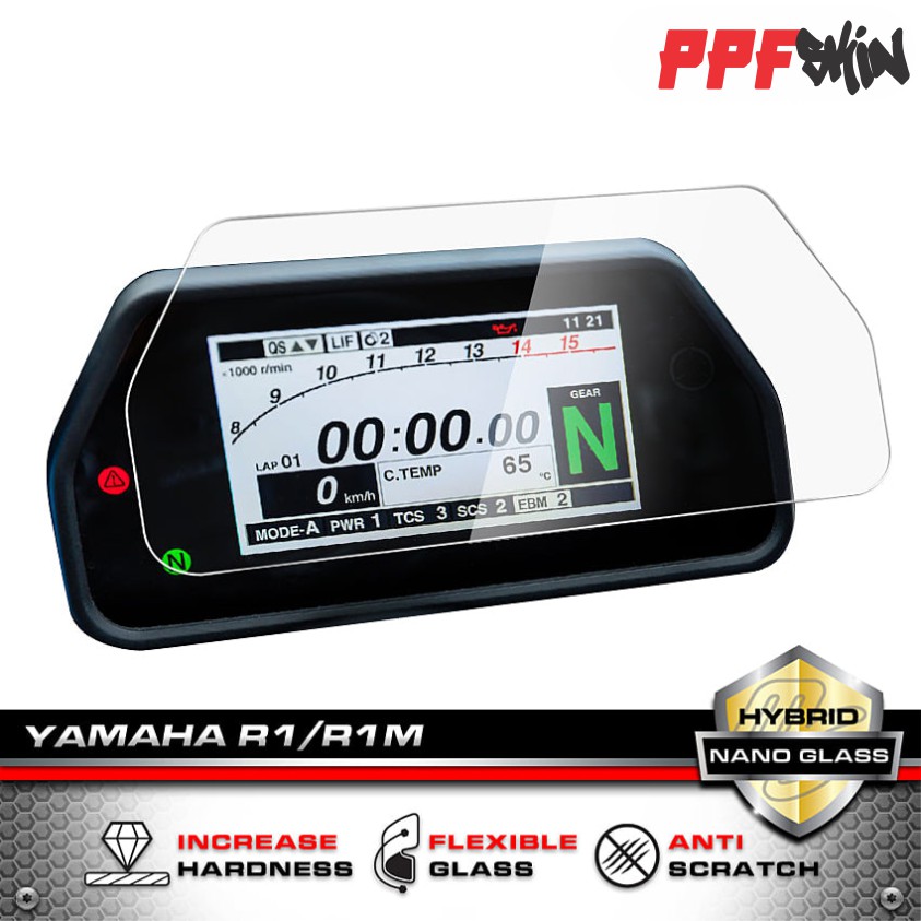 PPF Yamaha R1...UPPF dán bảo vệ mặt đồng hồ xe , xước tự phục hồi vết xước dâm , www.uppf.com