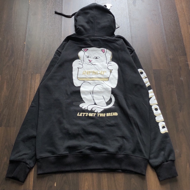 Áo khoác hoodie RIPNDIP màu đen tỉ lệ 1:1