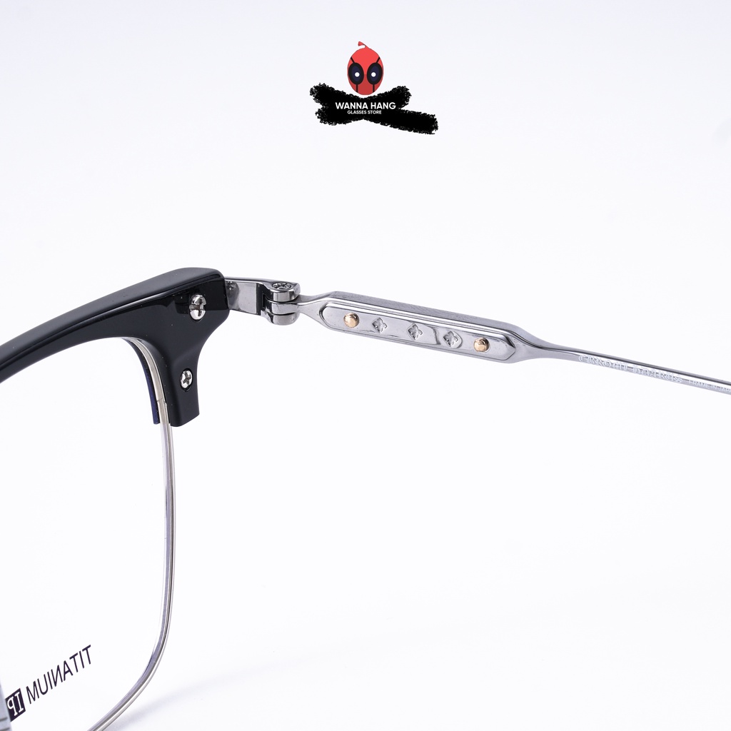 Gọng kính nhựa nam nữ đẹp Chrome Hearts cao cấp chống tia UV Wanna Hang CH5198 WHCH56