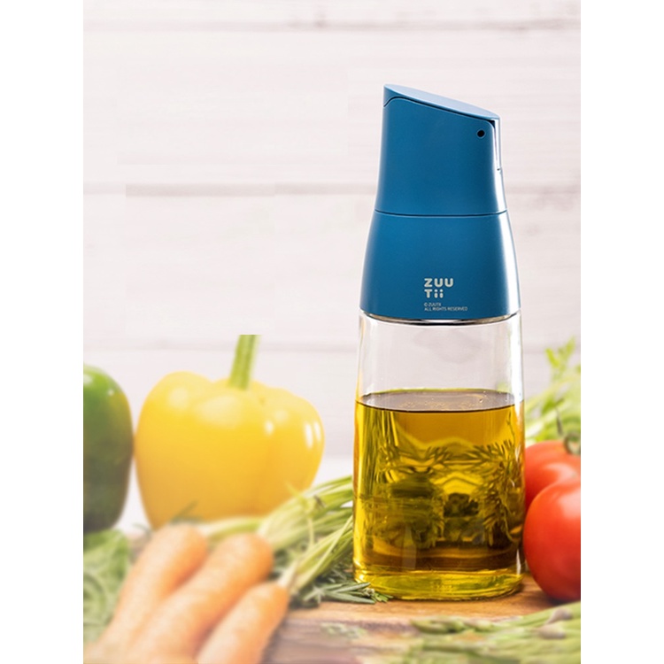Bình đựng dầu ăn nắp đóng mở tự động, nước tương thủy tinh borosilicate cao cấp Zuutii thương hiệu Canada 500ml