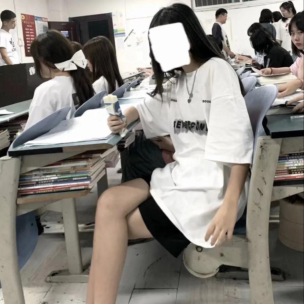 Jiashucheng Áo Thun Nữ Ngắn Tay Phong Cách Hàn Quốc Năng Động