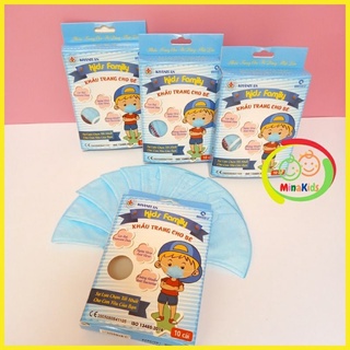 combo 5 hộp khẩu trang 3d trẻ em khánh an hộp 10 cái