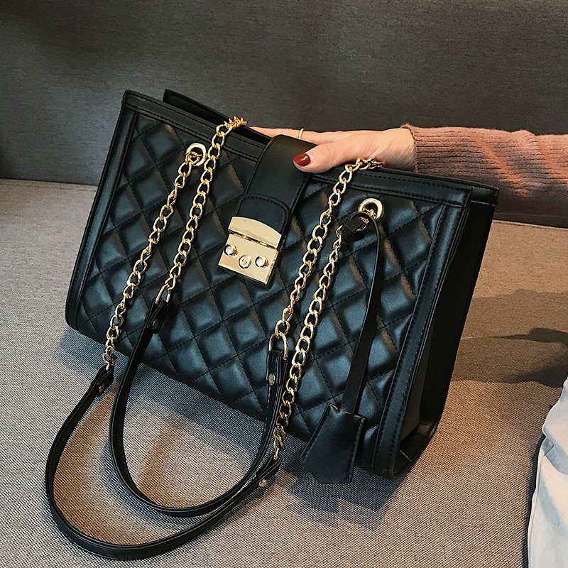 D190 Túi xách bản to dây xích kiểu dáng sang chảnh