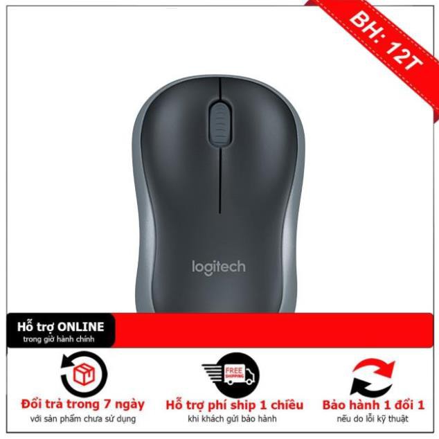 [BH12TH] (CHUYÊN VĂN PHÒNG) CHUỘT KHÔNG DÂY LOGITECH B175 CHÍNH HÃNG (ĐEN XÁM)