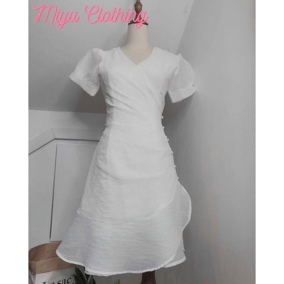 Váy trắng đẹp dự tiệc xinh xắn đầm ngắn đi tiệc nữ tiểu thư dạo phố sang trọng tôn da tông dáng MiyuClothing -KJH(*