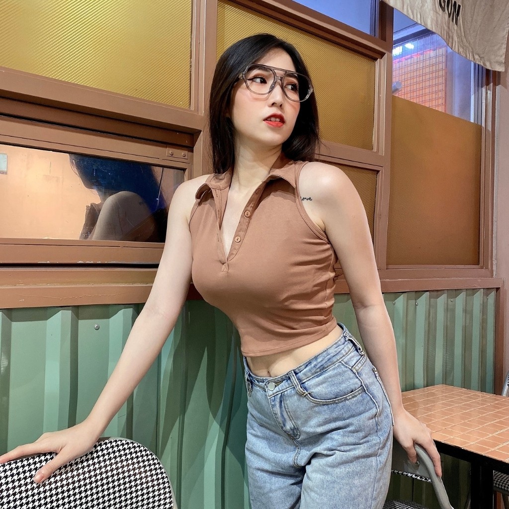 [Mã WASKT410K giảm 10K đơn 50K] Áo Ba Lỗ Cổ Trụ Dáng Dài Chấm Lưng Quần Chất Borip Dày Dặn_ Ảnh Thật Chụp Sàn | BigBuy360 - bigbuy360.vn