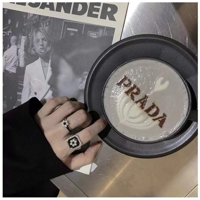 Nhẫn Hở Đính Ngọc Trai Và Hoa Cao Cấp Thiết Kế Cổ Điển Sang Trọng Cho Nữ