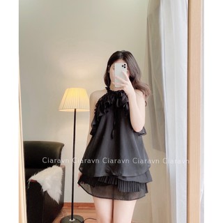 Áo voan bèo (đen/trắng/be)