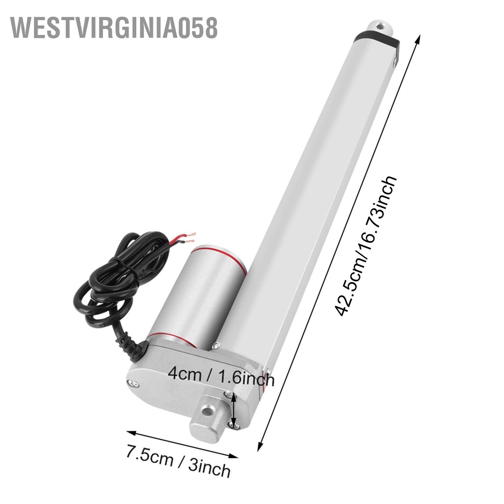 Có thể bán buôn 300mm Stroke Heavy Duty 750N Bộ truyền động tuyến tính Động cơ nâng điện DC 12V Westvirginia058 Hàng giao ngay