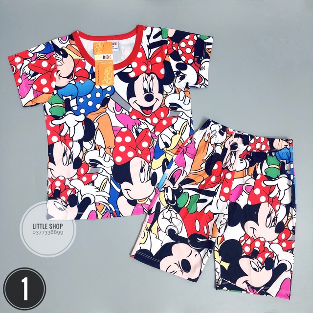 Bộ 3D Chuột Mickey cho bé gái (10-26kg)