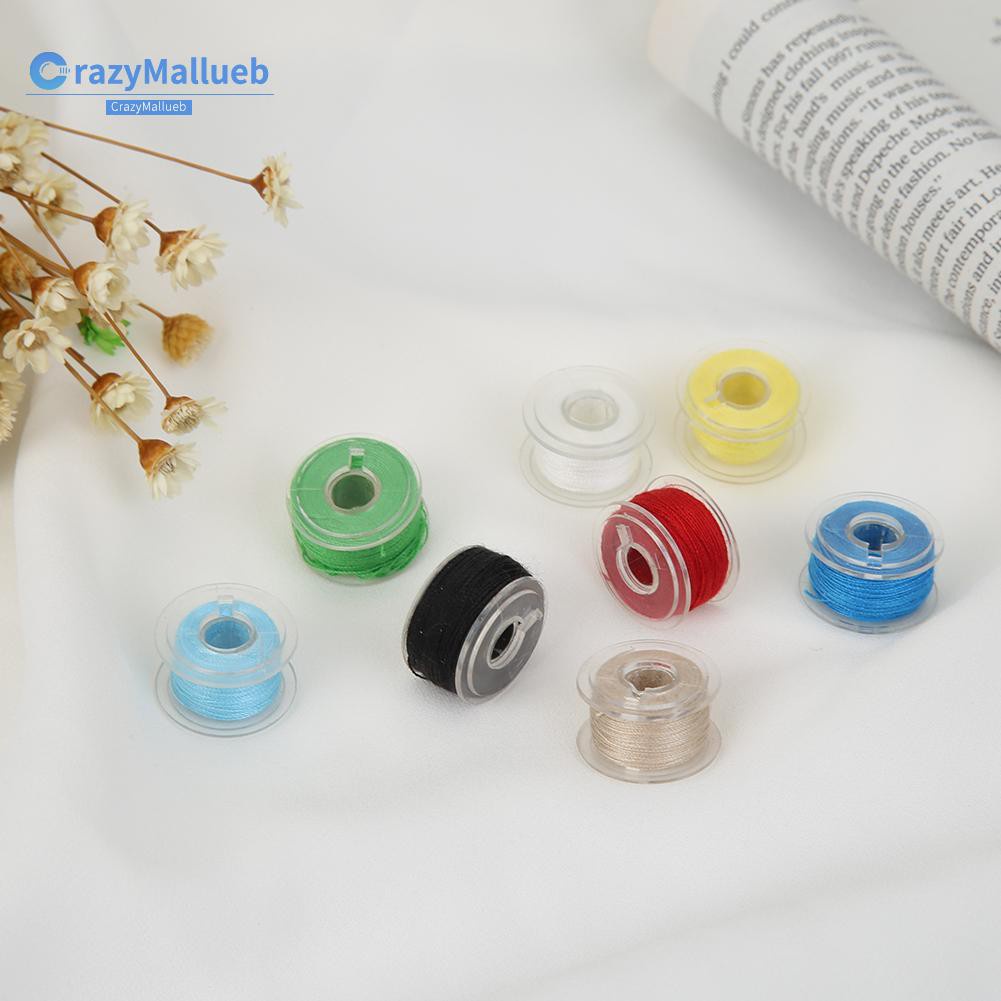 Crazymallueb❤20pcs Colorful Sewing Threads+20 Grids Clear Plastic Sewing Machine Bobbins❤New