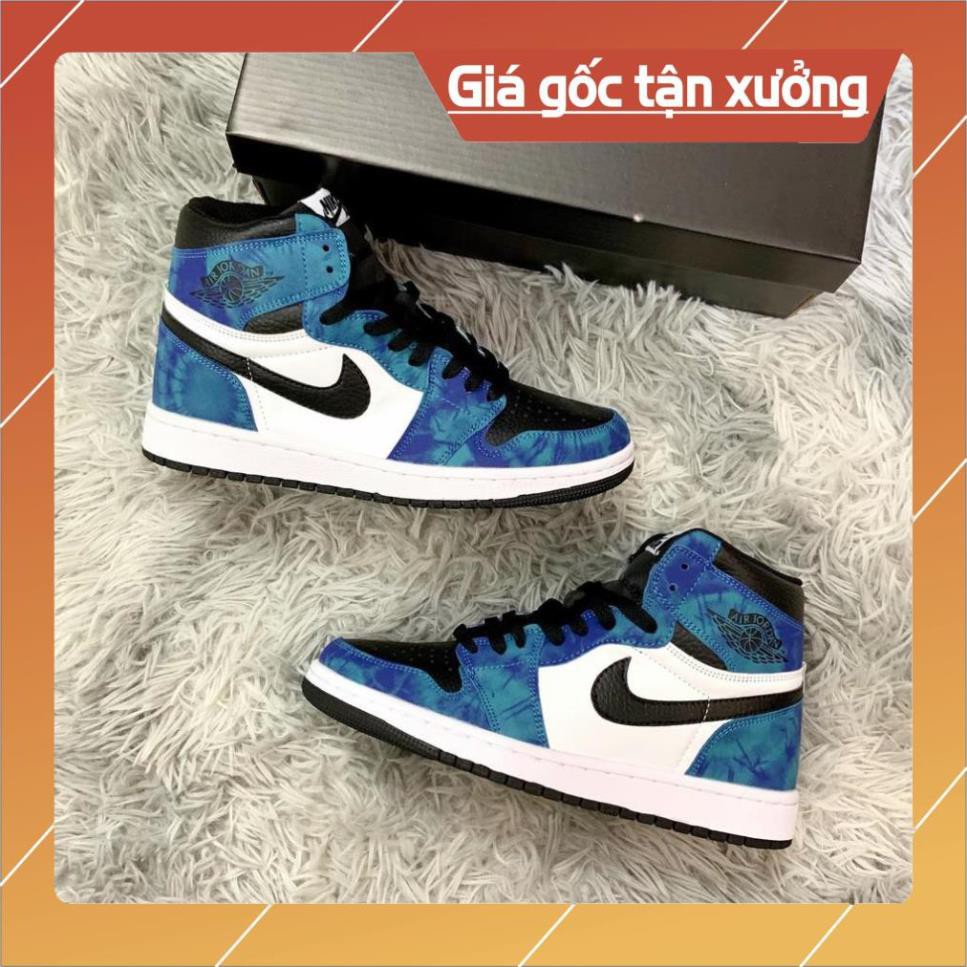 [FreeShip+ Hàng Xịn] Giày Thể Thao, Giày Sneaker JD1 Jordan Xanh Loang Cổ Cao Nam Nữ