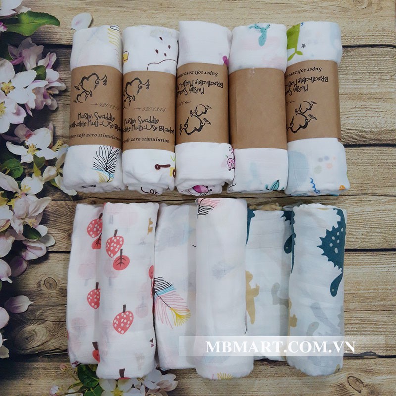 Khăn tắm Aden Muslin Sợi Tre 120*120cm