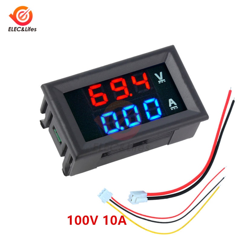 Vôn Kế Điện Tử Màn Hình Led 0.28" Dc 0-100v 10a 50a 100a