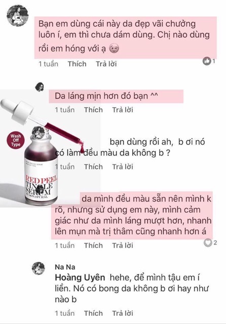 Peel Da Không Bong Tróc RED PEEL TINGLE SERUM BY SO NATURAL dạng gói 2.5ml