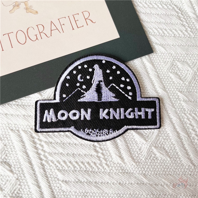 ☸ Marc Spector / Moon Knight - Miếng Dán Ủi Hình Siêu Anh Hùng ☸ 1 Cái Tự May Thêu Trên Sắt Trên Huy Hiệu Miếng Vá